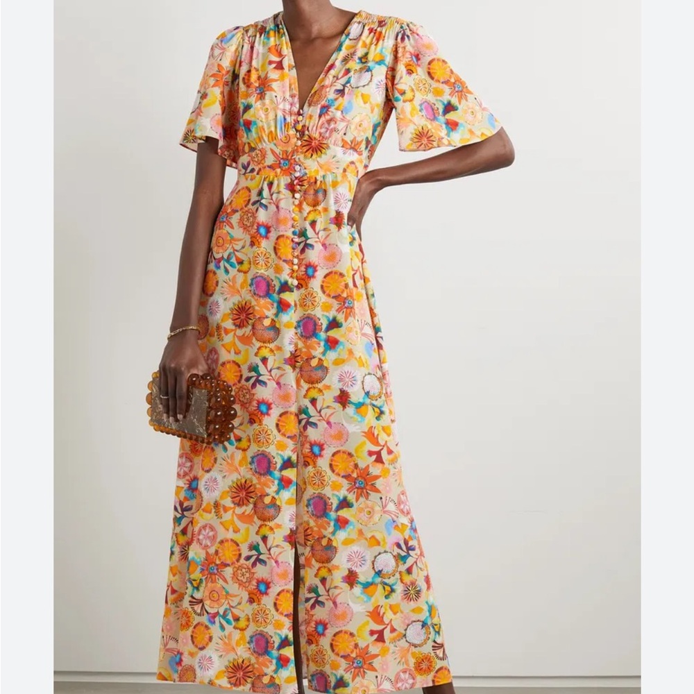 SALONI NWT Multicolor Floral Maxi Dress